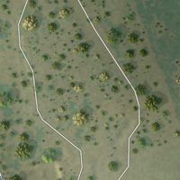 Second close-up of the map of Briggs, Texas print showing more streets and buildings
