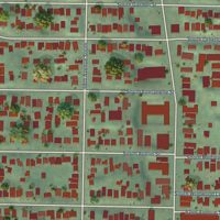 Second close-up of the map of Brighton, Washington print showing more streets and buildings