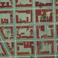 Second close-up of the map of Brightwood Park, District of Columbia print showing more streets and buildings