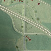 Second close-up of the map of Brimfield, Illinois print showing more streets and buildings