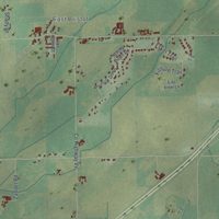 Second close-up of the map of Bristol, Dane County, Wisconsin print showing more streets and buildings