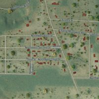 Second close-up of the map of Bristol, Florida print showing more streets and buildings