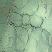 Second close-up of the map of Bristol, New York print showing more streets and buildings