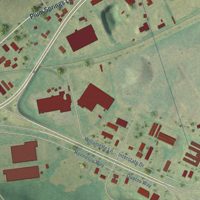 Second close-up of the map of Bristow, Kentucky print showing more streets and buildings