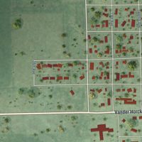 Second close-up of the map of Britton, South Dakota print showing more streets and buildings