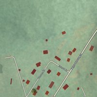 Second close-up of the map of Broad Top City, Pennsylvania print showing more streets and buildings