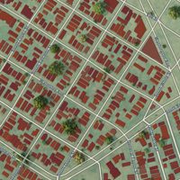 Second close-up of the map of Broadmoor, Louisiana print showing more streets and buildings