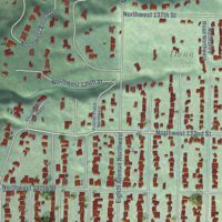Second close-up of the map of Broadview, Washington print showing more streets and buildings