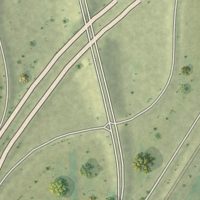 Second close-up of the map of Broadwell, Illinois print showing more streets and buildings