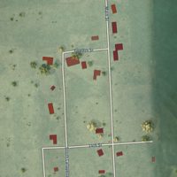 Second close-up of the map of Brock, Nebraska print showing more streets and buildings