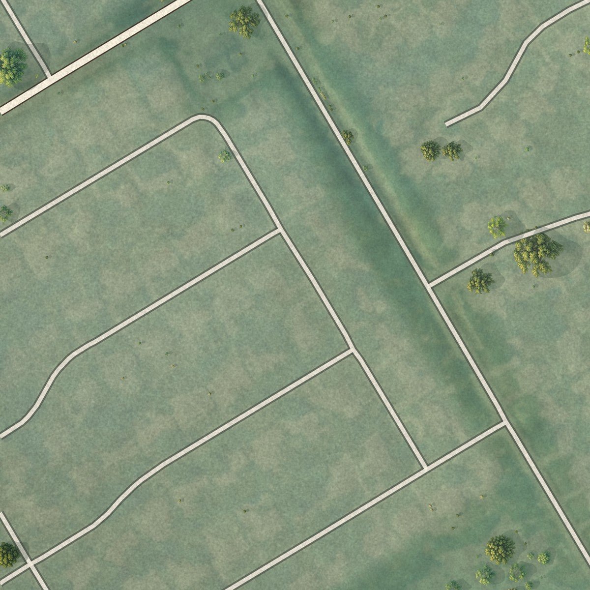 Second close-up of the map of Broeck Pointe, Kentucky print showing more streets and buildings