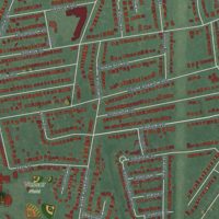 Second close-up of the map of Brookdale, New Jersey print showing more streets and buildings