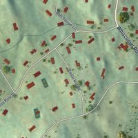 Second close-up of the map of Brookfield Center, Connecticut print showing more streets and buildings