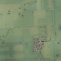 Second close-up of the map of Brookfield, Huron County, Michigan print showing more streets and buildings