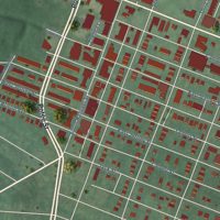 Second close-up of the map of Brooklyn, Maryland print showing more streets and buildings