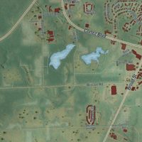 Second close-up of the map of Brooksville, Florida print showing more streets and buildings