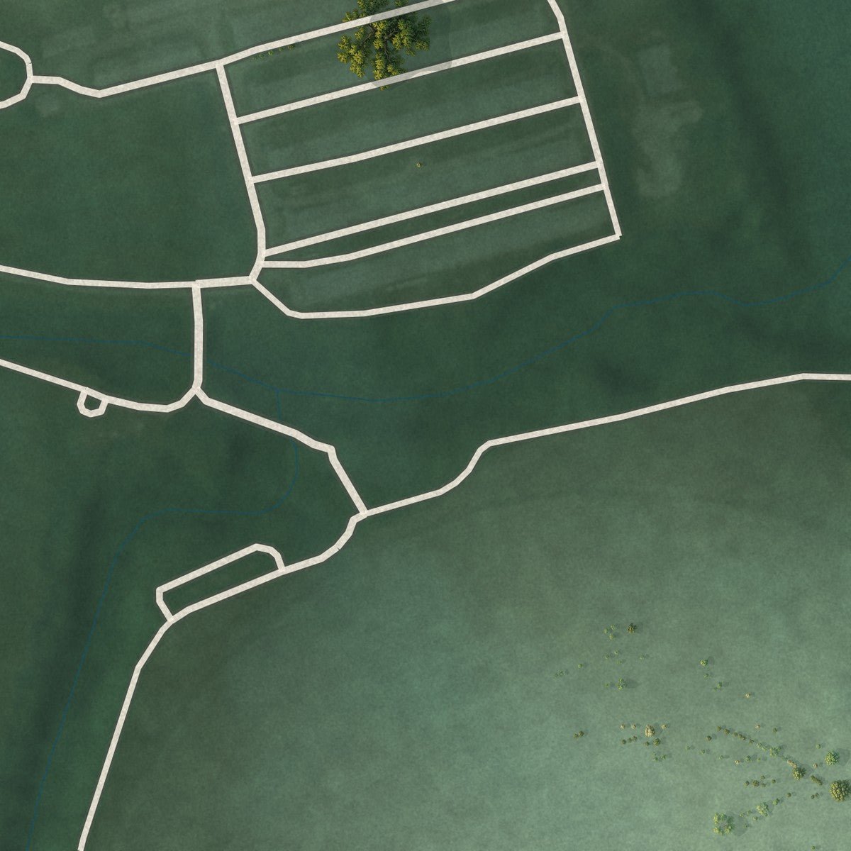 Second close-up of the map of Brookview, Maryland print showing more streets and buildings