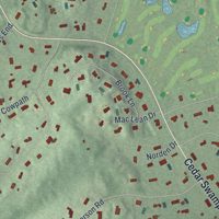 Second close-up of the map of Brookville, New York print showing more streets and buildings
