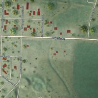 Second close-up of the map of Browns Valley, Minnesota print showing more streets and buildings