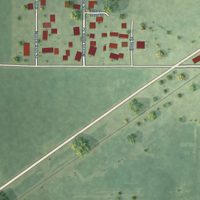 Second close-up of the map of Bryant, Illinois print showing more streets and buildings