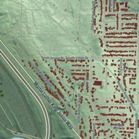 Second close-up of the map of Bryn Mawr-Skyway, Washington print showing more streets and buildings