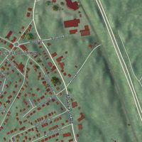 Second close-up of the map of Buchanan, New York print showing more streets and buildings