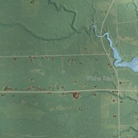 Second close-up of the map of Buckeye, Michigan print showing more streets and buildings