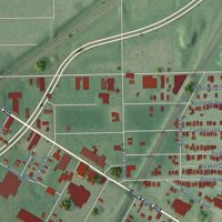 Second close-up of the map of Buckeye-Woodhill, Ohio print showing more streets and buildings
