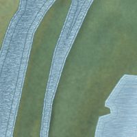 Second close-up of the map of Buckland, Alaska print showing more streets and buildings
