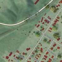 Second close-up of the map of Bucoda, Washington print showing more streets and buildings