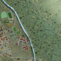 Second close-up of the map of Buena Vista, Colorado print showing more streets and buildings