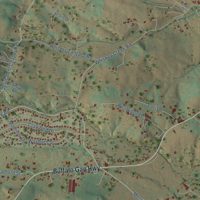 Second close-up of the map of Buffalo Gap, Virginia print showing more streets and buildings