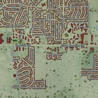 Second close-up of the map of Buffalo Grove, Illinois print showing more streets and buildings