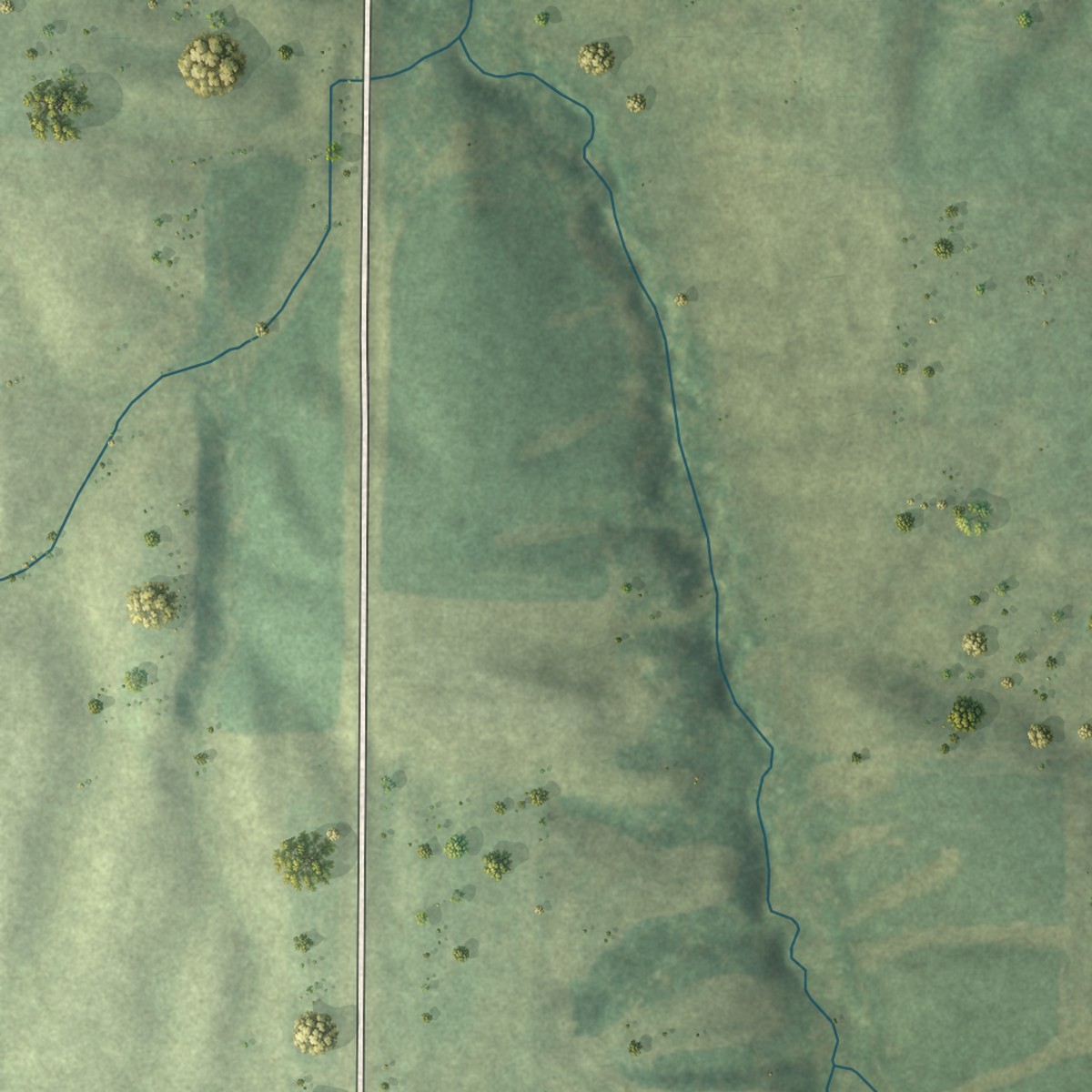 Second close-up of the map of Buffalo Prairie, Illinois print showing more streets and buildings