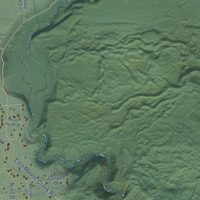 Second close-up of the map of Buffalo Soapstone, Alaska print showing more streets and buildings