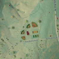 Second close-up of the map of Buford, South Carolina print showing more streets and buildings