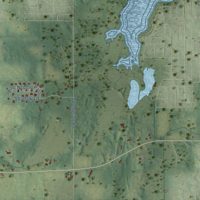 Second close-up of the map of Bull Valley, Illinois print showing more streets and buildings