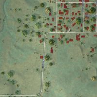 Second close-up of the map of Buncombe, Illinois print showing more streets and buildings