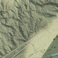 Second close-up of the map of Bunkerville, Nevada print showing more streets and buildings