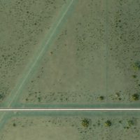 Second close-up of the map of Burchinal, Iowa print showing more streets and buildings
