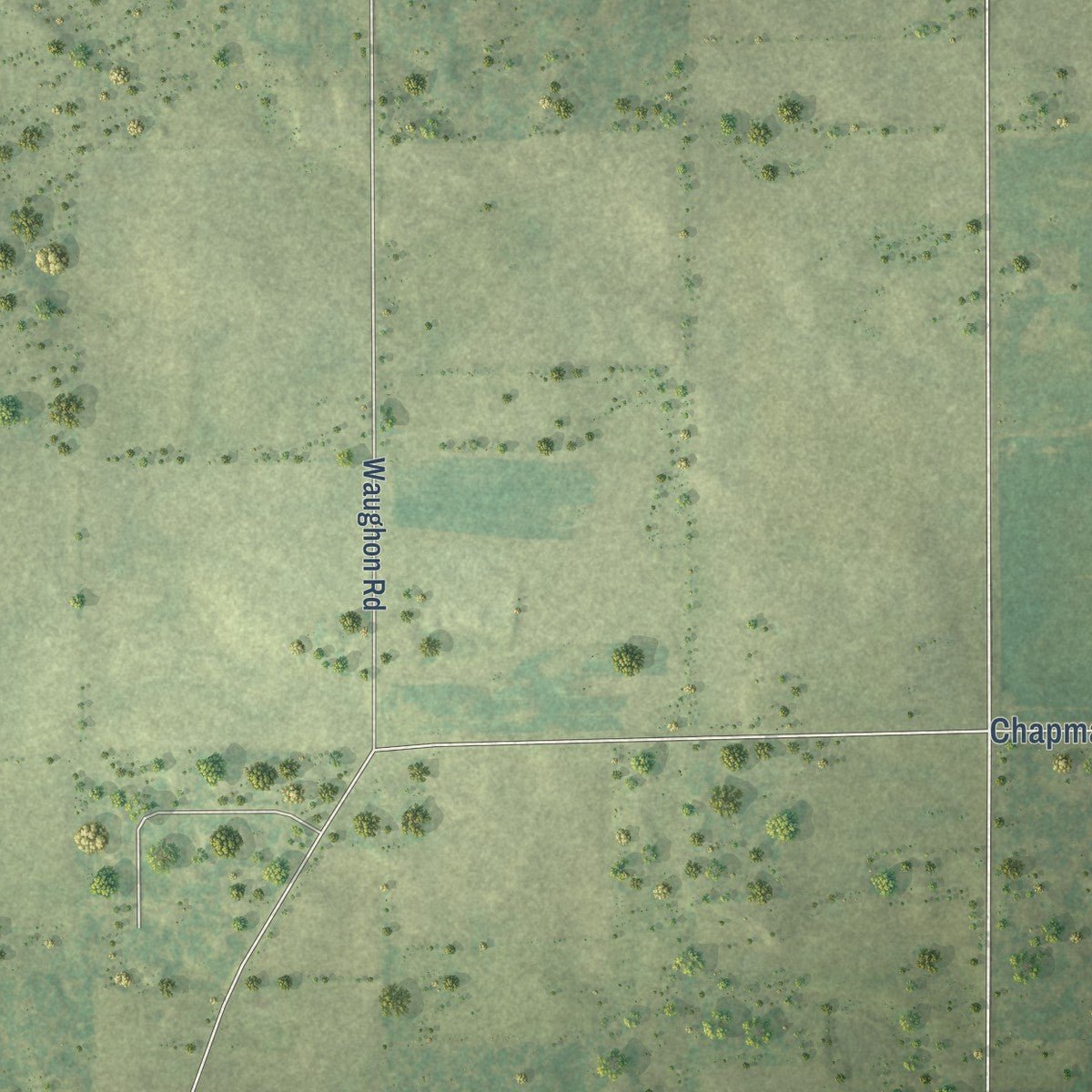Second close-up of the map of Burlington, Illinois print showing more streets and buildings