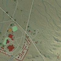 Second close-up of the map of Burnside, Arizona print showing more streets and buildings