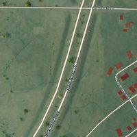 Second close-up of the map of Burrows, Indiana print showing more streets and buildings