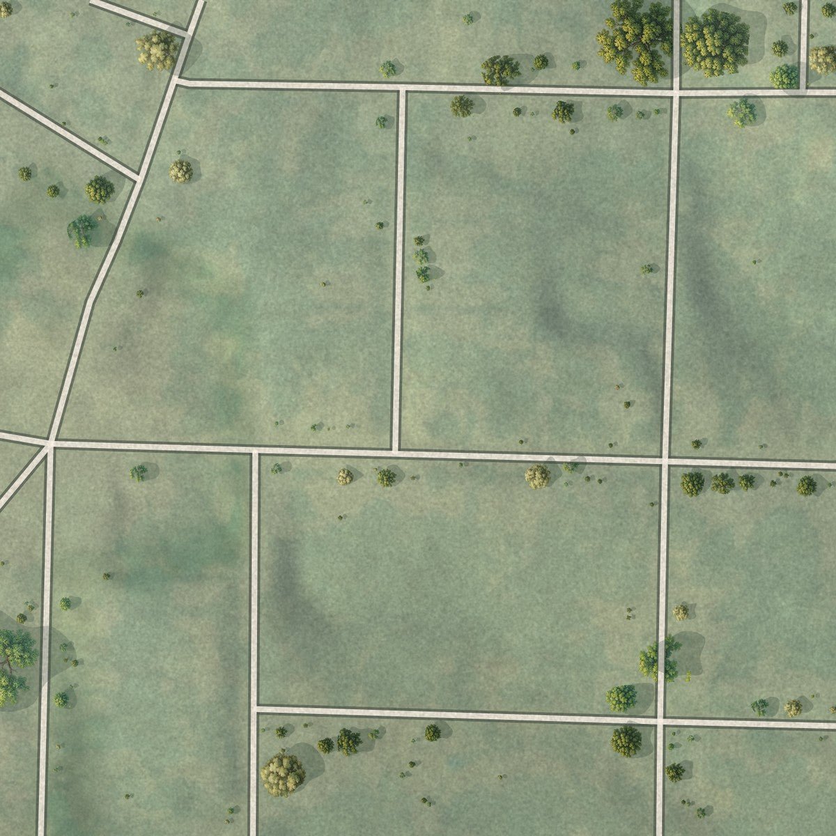 Second close-up of the map of Bush Mountain, Georgia print showing more streets and buildings