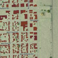 Second close-up of the map of Butler, Waukesha County, Wisconsin print showing more streets and buildings
