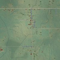 Second close-up of the map of Butterfield, Michigan print showing more streets and buildings