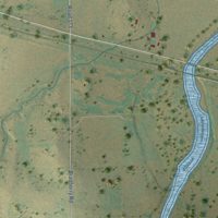 Second close-up of the map of Byers, Colorado print showing more streets and buildings