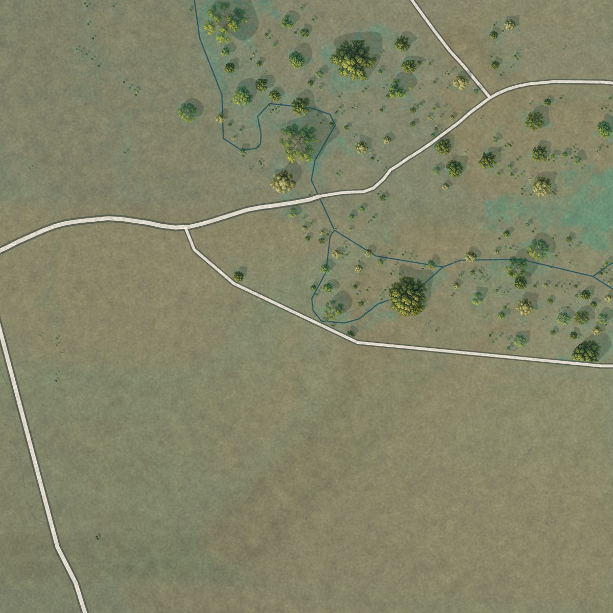 Second close-up of the map of Bynum, Montana print showing more streets and buildings