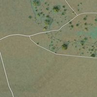 Second close-up of the map of Bynum, Montana print showing more streets and buildings