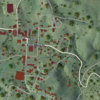Second close-up of the map of Byrdstown, Tennessee print showing more streets and buildings